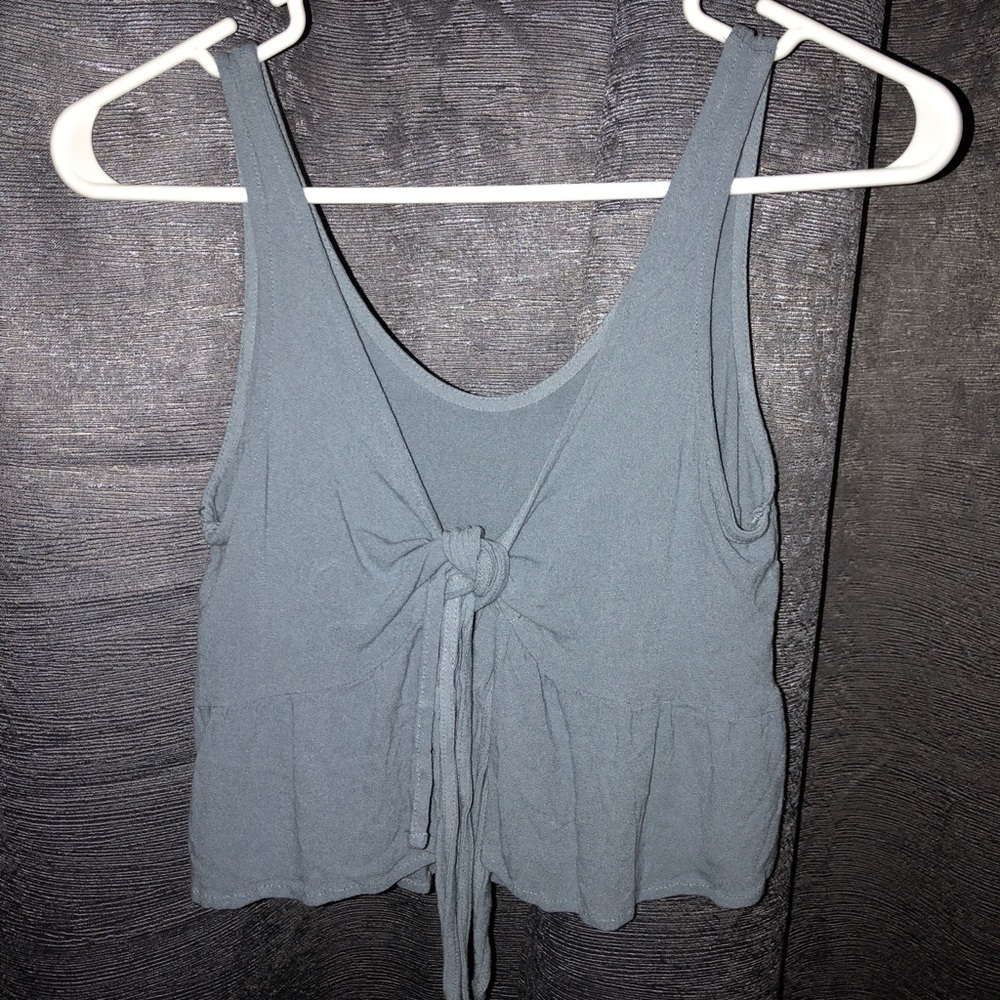 Tie front tank top